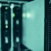 Close-up of server racks in a data center highlighting modern technology infrastructure.