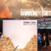 Crowd queues at a Rainbow Six Siege gamescom booth beneath a large game banner and broken brick wall prop